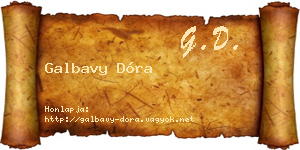 Galbavy Dóra névjegykártya